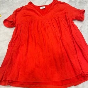 Story red babydoll lined red dress